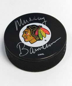 B08WX55Y2J Authentic Autographed Murray Bannerman Chicago Blackhawks Hockey Puck