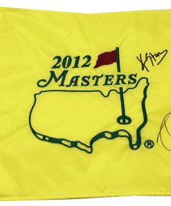 B08W2HS2NM Authentic Autographed Kyle Stanley, David Toms 2012 Masters Flag ~ Certified