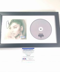 B08W8TLHJZ Authentic Autographed Ariana Grande Album Cd Cover Framed PSA/DNA