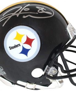 B08TT9H75F Hines Ward Autographed/Signed Pittsburgh Steelers VSR4 Mini Helmet BAS