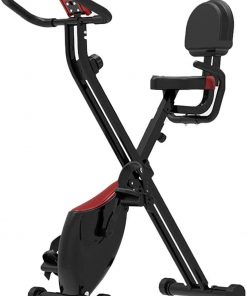 B08TMK3YHL Haieshop Exercise Bike Magnetic Control Type Indoor Small Folding Fitness Bicycle Exercise Equipment for Arm and Leg (Color : B)