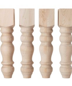 B08X3TBDK7 Carolina Leg Co. - Maple Chunky Bench Legs - Replacement Coffee Table Legs - Unfinished - Set of 4 - Made in NC - Dimensions: 3.5" x 16"