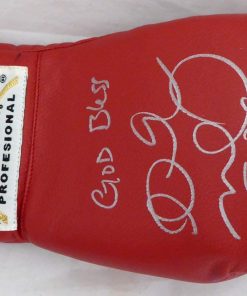 B08WPN19C4 Authentic Autographed Andre Ward Red Reyes Boxing Glove God Bless, S.O.G. & World Champ LH Beckett BAS