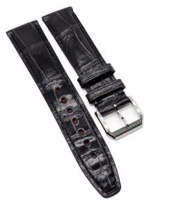 B08SJYP9CG 20mm Black Alligator Leather Watch Strap For IWC
