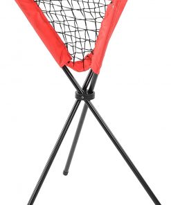 B08V8VWYB1 DAUERHAFT Red Powderâ€‘Coated Folding Frame Easy to Carry and Storage Baseball Practice Net,for Practicing Hitting,Throwing,Throwing and Playing