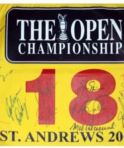 B0036PQR6M 2000 British Open (St. Andrews) Golf Pin Flag Autographed by 19 Former Champions #3