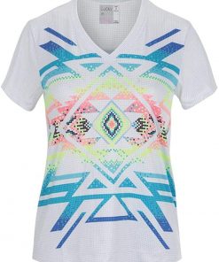 B08VF2JHZD Lucky In Love Women`s Short Sleeve Tennis Top Square are You ()