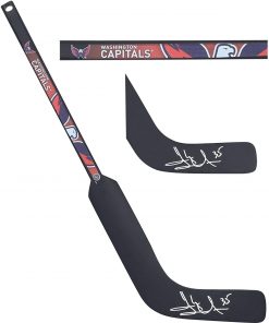 B08VDWP9VJ Henrik Lundqvist Washington Capitals Autographed Mini Composite Goalie Stick - Autographed NHL Sticks