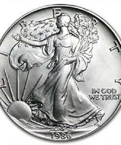 B0088YVGYY 1986 American Silver Eagle .999 Fine Silver Dollar Uncirculated US Mint with Our Certificate of Authenticity