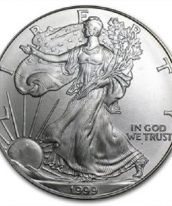 B0088YVOA0 1999 American Silver Eagle .999 Fine Silver Dollar Uncirculated US Mint with Our Certificate of Authenticity
