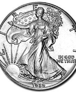 B0088YVIY2 1989 American Silver Eagle .999 Fine Silver Dollar Uncirculated US Mint with Our Certificate of Authenticity