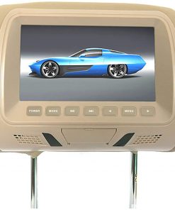 B08TQLWH2T YESBAY Universal Car Headrest DVD Player HD Multimedia, 7 Inch DC12V Car LCD Digital Display HD Headrest Monitor Rear Seat Entertainment with Remote Control Beige