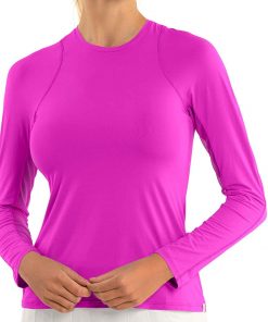 B08SF4C6FV Lucky In Love Breeze L/S Crew - Pink - Medium