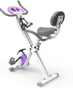 B08TR7M7W6 Haieshop Exercise Bike Foldable Exercise Bike Indoor Cycling Bike with 16 Levels of Magnetic Resistance Monitor Displays Speed Distance Time Calories