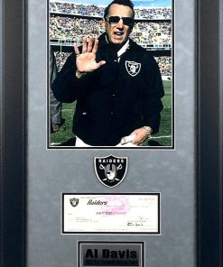 B08W6D686B Al Davis Signed Autographed Raiders Check Framed PSA/DNA