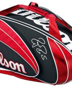B006VYXB6Y Wilson Sporting Goods Federer Tennis Racquet Bag (Pack of 15), Red/Black