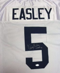 B009KWHED0 UCLA BRUINS KENNY EASLEY AUTOGRAPHED WHITE JERSEY"CHOF 91" PSA/DNA ITP STOCK #28259
