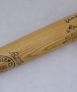 B08W19NVNS Hank Aaron Autographed Game Model Louisville Slugger Bat Atlanta Braves #59/755 PSA/DNA #D74532