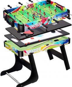 B08VJG3BDH Haieshop Foosball Table Foldable Game Table Foosball Table Billiards Hockey Table Tennis for Adult and Kids