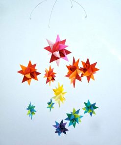 B08WK1JDW3 Baby Mobile Hanging Origami Stars -'Ursa Major' Rainbow