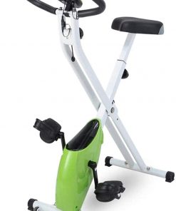 B08TTNR6DC Haieshop Exercise Bike Cardio Workout Indoor Cycling Folding Bike LCD Display Backrest Comfy Seat and Handles Stationary