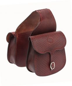 B002HI981U Tough 1 Basket Stamp Saddle Bag, Dark Oil Plain, 12"x12"