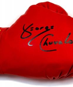 B08WXFRXCH Authentic Autographed George Chuvalo Everlast Red Boxing Glove