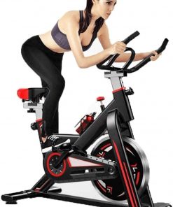 B08TQQ5FQH Haieshop Exercise Bike Bidirectional Flywheel Belt Drive Infinite Resistance LCD Displays