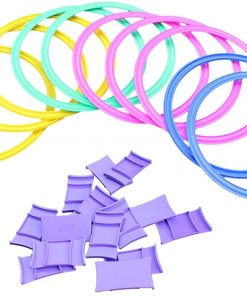 B08SKBV7LH Ring Toss Games Hua Children Puzzle Hopscotch Hopping Circle Toy, Indoor and Outdoor Agile Balance Physical Training Color Pp Jump Ring Kit, for Kids Aged 3-10