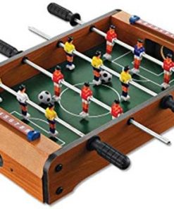 B08VJH27R7 Haieshop Foosball Table Wooden Indoor Soccer Ergonomic Handles Mini Table Football Game Room (Size : 13.6x8.5x3.1 inch)