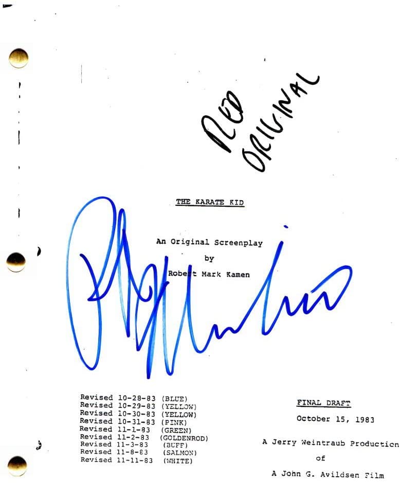 B088R7P51D RALPH MACCHIO SIGNED AUTOGRAPH - THE KARATE KID MOVIE SCRIPT ...