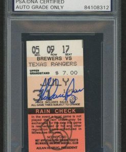 B08W2MRKN5 Authentic Autographed Nolan Ryan Brewers Vs. Rangers 300 Nl Win Game Ticket (PSA Encapsulated)