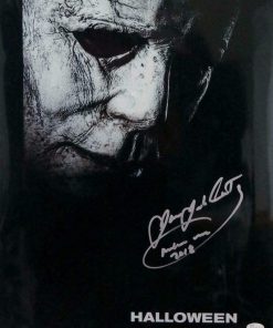 B08W2KVJ56 Authentic Autographed James Jude Courtney 16X20 Halloween Poster W/Michael Myers 2018 ~ JSA W
