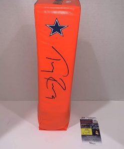 B08VP227Z1 TONY ROMO SIGNED TOUCHDOWN PYLON DALLAS PROOF JSA COA