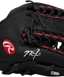 B08TTDQVVP Mike Trout Signed Los Angeles Black Rawlings Baseball Glove MLB Hologram