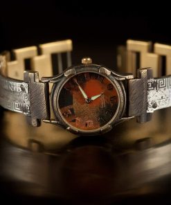B08RLG7WWL WATCHCRAFT Women's SLMCG3 Minstrel Sterling Celtic-Greek-Concrete Watch.