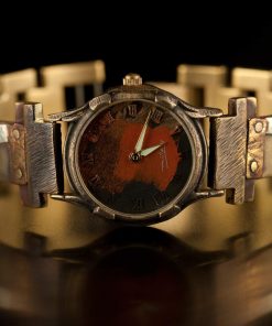 B08RL7LDFK WATCHCRAFT Woman's TORRES13S Minstrel Constructivist Mixed Metal Watch.
