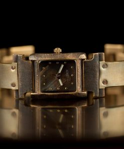 B08RL6641H WATCHCRAFT Women's RR1 Florence, Brass brushed Watch.