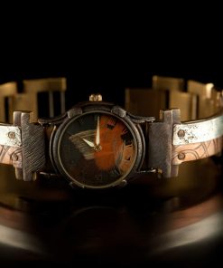 B08RK57CB4 WATCHCRAFT Women's SLVM23 Minstrel Copper Silver Duo Watch.