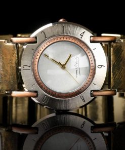 B08S437M7C WATCHCRAFT Men's FM13 Full Moon, Sterling Silver brushed Watch.