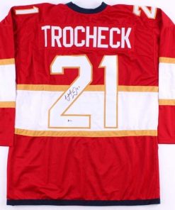 B08W2M2W3C Authentic Autographed Vincent Trocheck Florida Panthers Jersey (Beckett COA)