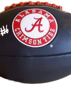 B08W9BYGHJ Authentic Autographed Devonta Smith Alabama Crimson Tide Black Logo Football ~ JSA