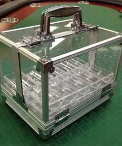 B008GWMEO4 600 Poker Chips Carrier Locking Caddy WITH 6 Chip Racks