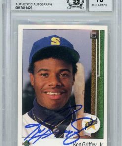 B08SGDB93P Ken Griffey Jr 1989 Upper Deck Autograph RC Rookie Card #1 - BAS 10
