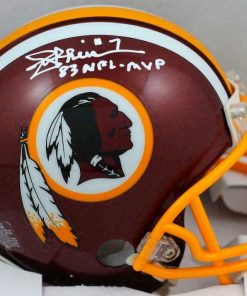 B08W2NVXTR Authentic Autographed Joe Theismann Washington Mini Helmet W/ 83 MVP ~ JSA Auth *White