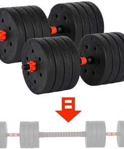 B08TLKB7FQ PUTEARDAT Adjustable Weights Dumbbell Barbell Set with Connecting Rod for Men Women Home Fitness Gym Workout Lifting Exercise Strength Training Equipment