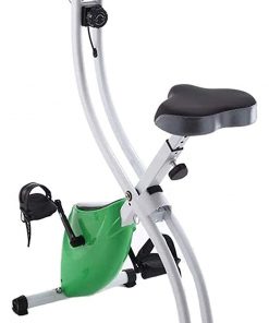 B08TR2TQLV Haieshop Exercise Bike Folding Cardio Exercise Bike Compact Magnetic Folding Exercise Bike LCD Monitor 8-Step Adjustable Resistance
