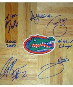 B0036PY048 Florida Gators "Starting 5" Autographed 1'x1' Parquet Floor w/ Inscriptions