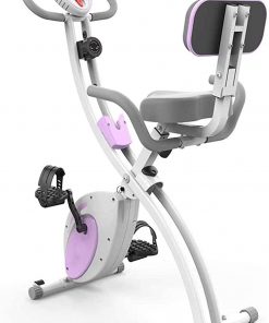B08TWMVGHL Haieshop Exercise Bike Indoor Cycling Folding Bike LCD Display Comfy Seat and Handles Stationary Upright Recumbent Bike