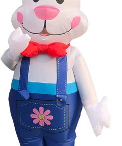B08T63GVXK JFF Inflatable Costume Easter Bunny Adult Blow Up Costume Cosplay Outfits for Easter, Parade, and Advertising Performance